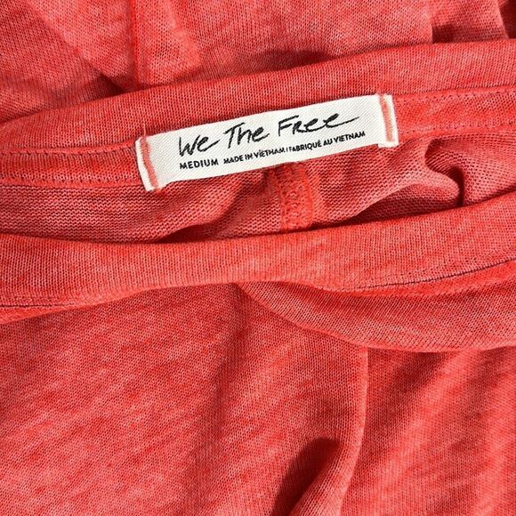 Free People We The Free Relaxed Fit Poppy Color Cassidy Tee Size M - Picture 5 of 9
